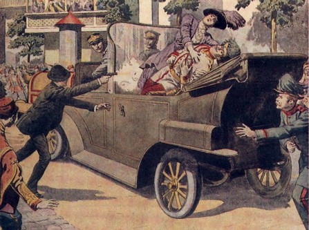 afbeelding van de moord op Frans Ferdinand