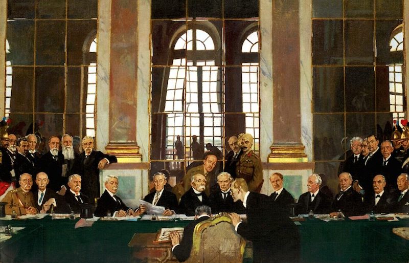 Het vredesverdrag wordt getekent in Versailles